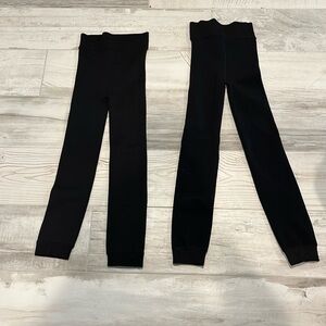 Black  fleece lined leggings size small one is Hotties not sure brand of other